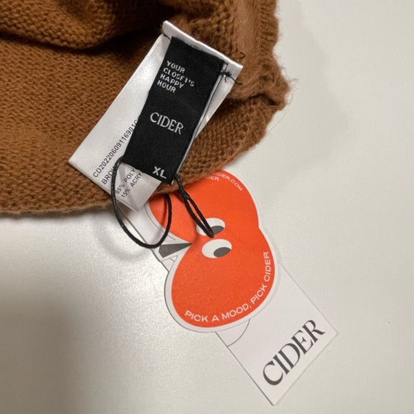 Cider Brown Floral Embroidery Women's Sweater - Picture 9 of 10